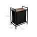 relaxdays Wäschekorb  65 L Schwarz/Braun