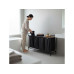 relaxdays Wäschekorb  72 x 116 x 33 cm , Schwarz/Braun