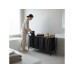 relaxdays Wäschekorb  72 x 116 x 33 cm , Schwarz/Braun