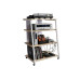 relaxdays TV-Möbel Hifi-Regal 78 x 61 x 52 cm Hellbraun/Weiss