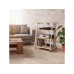 relaxdays TV-Möbel Hifi-Regal 78 x 61 x 52 cm Hellbraun/Weiss