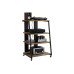 relaxdays TV-Möbel Hifi-Regal 78 x 61 x 52 cm Braun/Schwarz