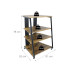 relaxdays TV-Möbel Hifi-Regal 78 x 61 x 52 cm Braun/Schwarz