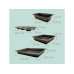 relaxdays Backformen-Set 4-teilig Anthrazit