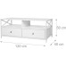 relaxdays TV-Möbel 120 x 40 cm, Weiss 55 Zoll