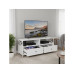 relaxdays TV-Möbel 120 x 40 cm, Weiss 55 Zoll