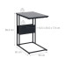 relaxdays Beistelltisch in C-Form 60 x 55 Schwarz