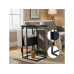 relaxdays Beistelltisch in C-Form 60 x 55 Schwarz