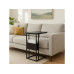 relaxdays Beistelltisch in C-Form 60 x 55 Schwarz
