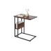 relaxdays Beistelltisch in C-Form 60 x 55 cm Dunkelbraun