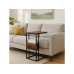 relaxdays Beistelltisch in C-Form 60 x 55 cm Dunkelbraun
