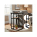 relaxdays Beistelltisch in C-Form 60 x 40 cm Schwarz