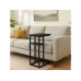 relaxdays Beistelltisch in C-Form 60 x 40 cm Schwarz