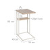 relaxdays Beistelltisch in C-Form 60 x 40 Hellbraun/Weiss