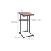 relaxdays Beistelltisch in C-Form 60 x 40 Dunkelbraun