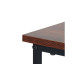 relaxdays Beistelltisch in C-Form 60 x 40 Dunkelbraun