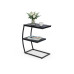 relaxdays Beistelltisch in C-Form 58.5 x 47.5 cm Schwarz