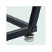 relaxdays Beistelltisch in C-Form 58.5 x 47.5 cm Schwarz