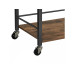 relaxdays Servierwagen im Industrial-Style 70 x 88 cm, Schwarz/Braun