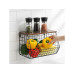 relaxdays Organizer Obstkorb Wandregal 21 x 30 cm Braun/Schwarz