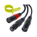 Bemero BAC4043-150BK XLRf - 2x XLRm 1.5m 1.5 m, Schwarz