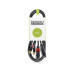 Bemero BAC2544-150BK 2x XLRf - 2x RCAm 1.5m 1.5 m, Schwarz