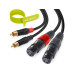 Bemero BAC2544-600BK 2x XLRf - 2x RCAm 6m 6 m, Schwarz