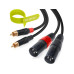 Bemero BAC2545-150BK 2x XLRm - 2x RCAm 1.5m 1.5 m, Schwarz