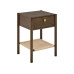 AC Design Nachttisch Monfort Dunkelbraun, 43.5 x 40 x 60 cm