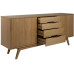 AC Design Sideboard Marte 180 x 84 cm, Dunkelbraun