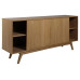 AC Design Sideboard Marte 180 x 84 cm, Dunkelbraun