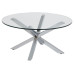 AC Design Couchtisch Heaven Ø 82 x 40 cm, Stahl/Glas