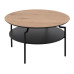 AC Design Couchtisch Goldington Braun/Schwarz, Ø 80 x 45 cm