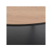 AC Design Couchtisch Goldington Braun/Schwarz, Ø 80 x 45 cm