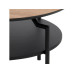 AC Design Couchtisch Goldington Braun/Schwarz, Ø 80 x 45 cm