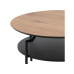 AC Design Couchtisch Goldington Braun/Schwarz, Ø 80 x 45 cm