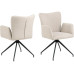 AC Design Stuhl Laura Beige/Schwarz, 2 Stück