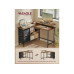 VASAGLE Tisch in L-Form Braun 115 x 105 x 89.5 cm
