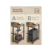 VASAGLE Tisch in L-Form Braun/Schwarz 120 x 130 x 76 cm