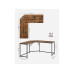 VASAGLE Tisch L-förmig Vintagebraun 140 x 140 cm VASAGLE Tisch L-förmig Vintagebraun 140 x 140 cm