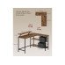 VASAGLE Tisch in L-Form Dunkelbraun 135 x 105 cm