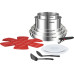 Tefal Kochgeschirr-Set Ingenio Emotion 13-teilig, Edelstahl