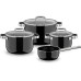 WMF Kochtopf-Set Fusiontec Mineral Pro, Edelstahl, Schwarz WMF Kochtopf-Set Fusiontec Mineral Pro, Edelstahl, Schwarz