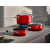 WMF Kochtopf-Set Fusiontec Essential Pro, Edelstahl, Rot