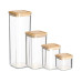 Zeller Present Vorratsdose Bambusdeckel 10 x 10 x 9.3 cm, 0.5 l
