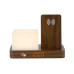 KARLSSON Wecker Retro Night Light LED Mokkabraun