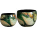 CHALET Blumentopf Bee Green, 9 x 9 x 7 cm, 2er-Set
