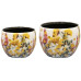 CHALET Blumentopf Floral, 9 x 9 x 7 cm, 2er-Set