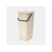 Brabantia Recyclingbehälter Sort & Go 40 l, Beige