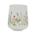 CHALET Windlicht Wiesenblumen 16 cm, Weiss
